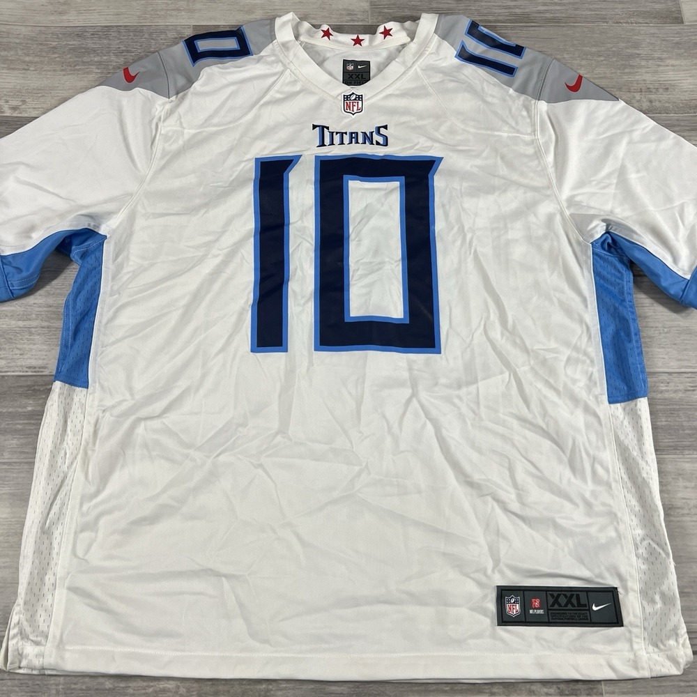 Men's XXL Nike DeAndre Hopkins White Tennessee Titans Game Jersey On Field NWOT